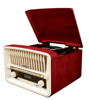 Vintage Style Model 103 Retro Gramophone opened radio style