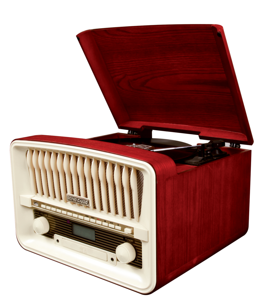 Vintage Style Model 103 Retro Gramophone opened radio style